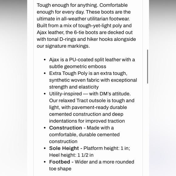 Dr Martens Combs Women’s poly casual boots - 5W - Picture 8 of 8